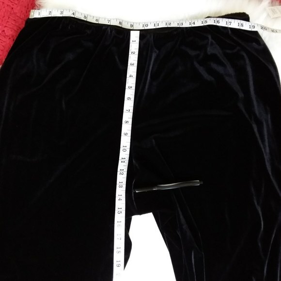 Alex Evenings Black Velvet Pull-on Pants 3X - Picture 5 of 10